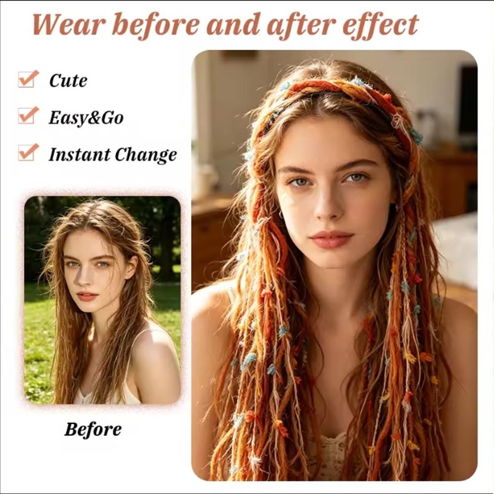 Braided Design Braided Headband Colorful Tassels Fashion Headband Daily Wear