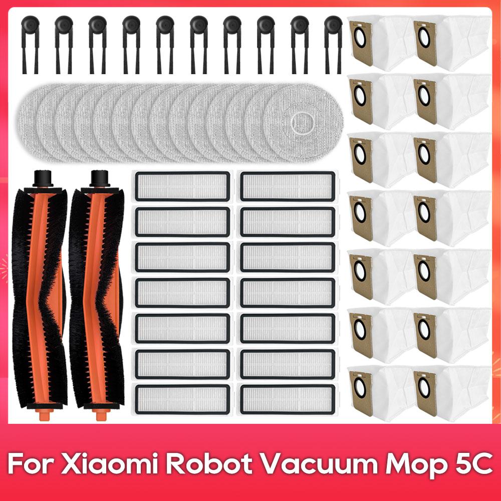 Fit For ( Xiaomi Robot Vacuum Mop 5C / OV42CN ) Main Side Brush Filter Mop Dust Bag Robot Vacuum Cleaner Part Accessories