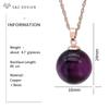 Fashion Rose Gold Color Round Acrylic Beads Pendant Necklace For Women Wedding Party Elegant Jewelry
