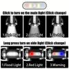 Mini Keychain Flashlight Rechargeable Pocket COB Working Light Outdoor Hook Emergency Warning Light for Camping Walking Hiking