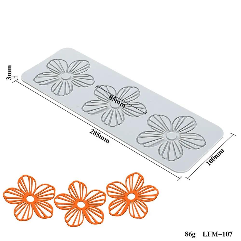 Flower Leaf Patterns Cake Lace Mat Fondant Silicone Mold DIY Craft Baking DecorationCooking Printing Mold Bakeware Cake Tools