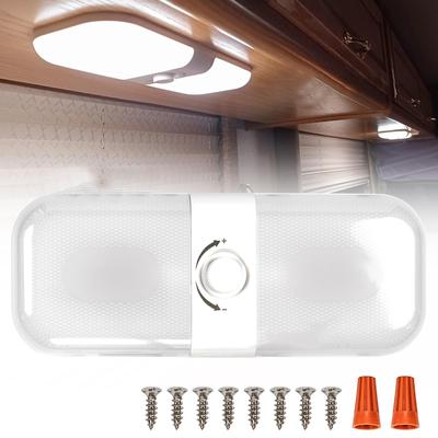 Çatı Vurgu Rv Okuma Işığı 120Led 12-24v Anahtar Kabin Tavan Kubbe Işık 3 Renkli Tem Kısılabilir Kabin İç Lambası Camper Boat