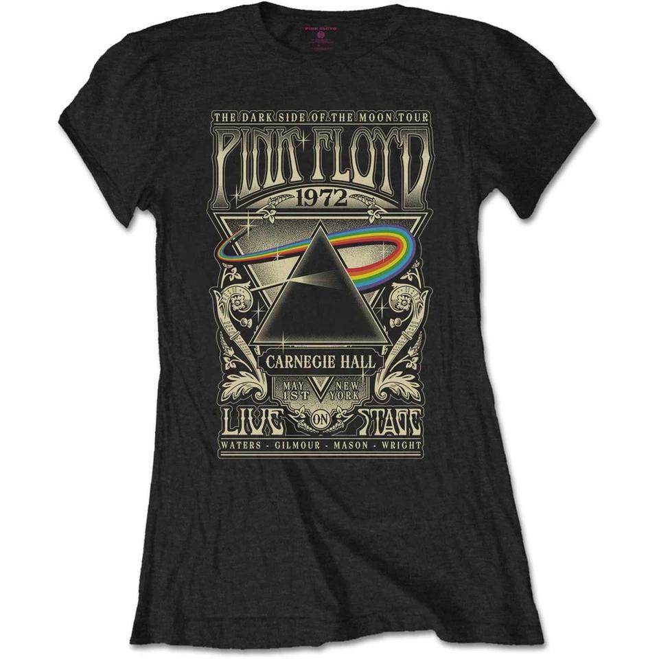 

Pink Floyd Ladies Slim Fit T-Shirt: Carnegie Hall Poster OFFICIAL NEW S