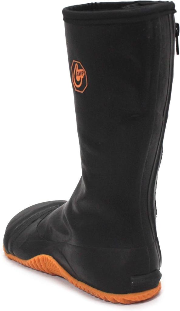 Rikioh Waterproof Rubber Tabi Socks with Zipper, Steel Core, Black, Toe Crotch, and Side Reinforcement, GT-02S (Medium)