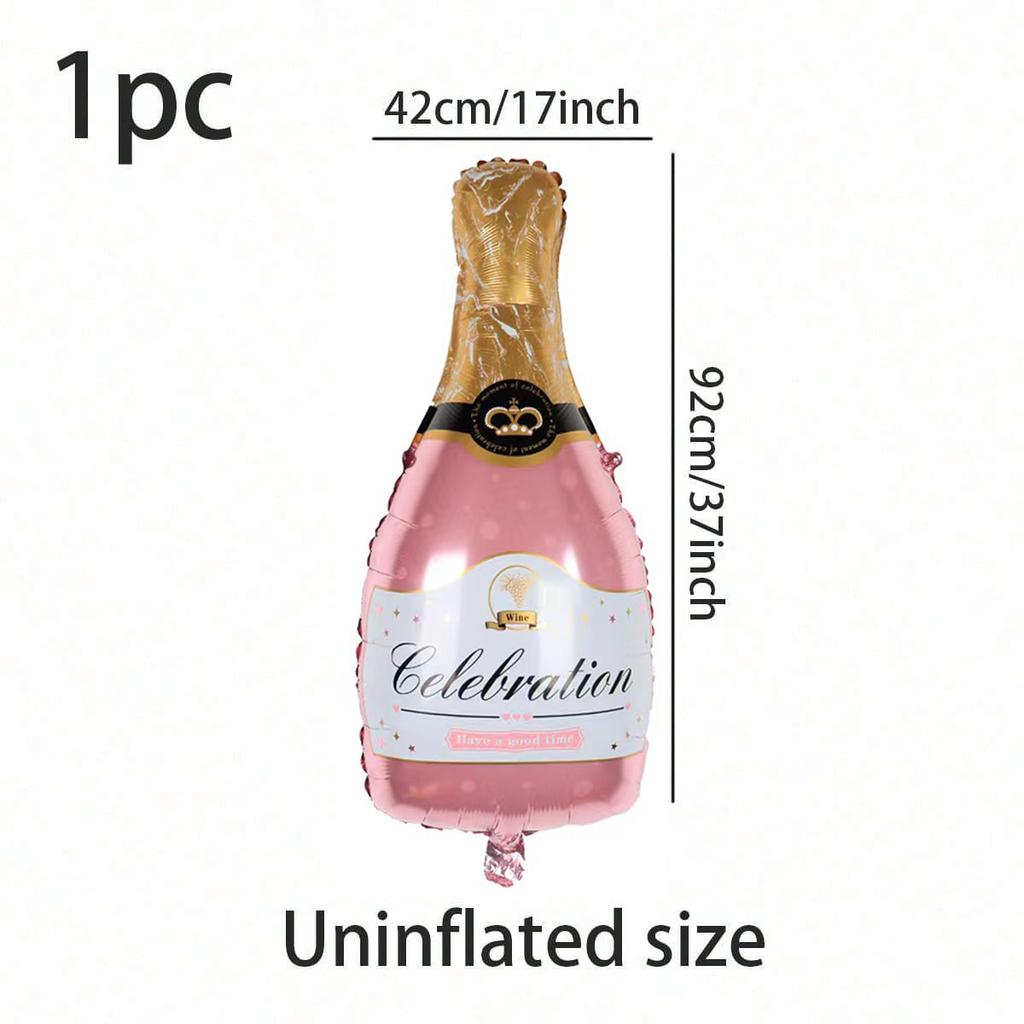 1PC Champagne Aluminum Film Balloon Large Birthday Party Wedding Wedding Decoration Arrangement Wine Glass Aluminum Ballon Foil