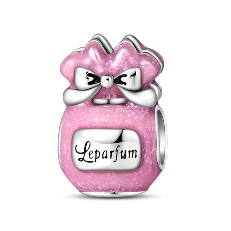 Charms Beads Copper Pink Perfume Bottle Letter Luminous Firefly Tarot Card Beads Fit Diy Bracelets Jewelry
