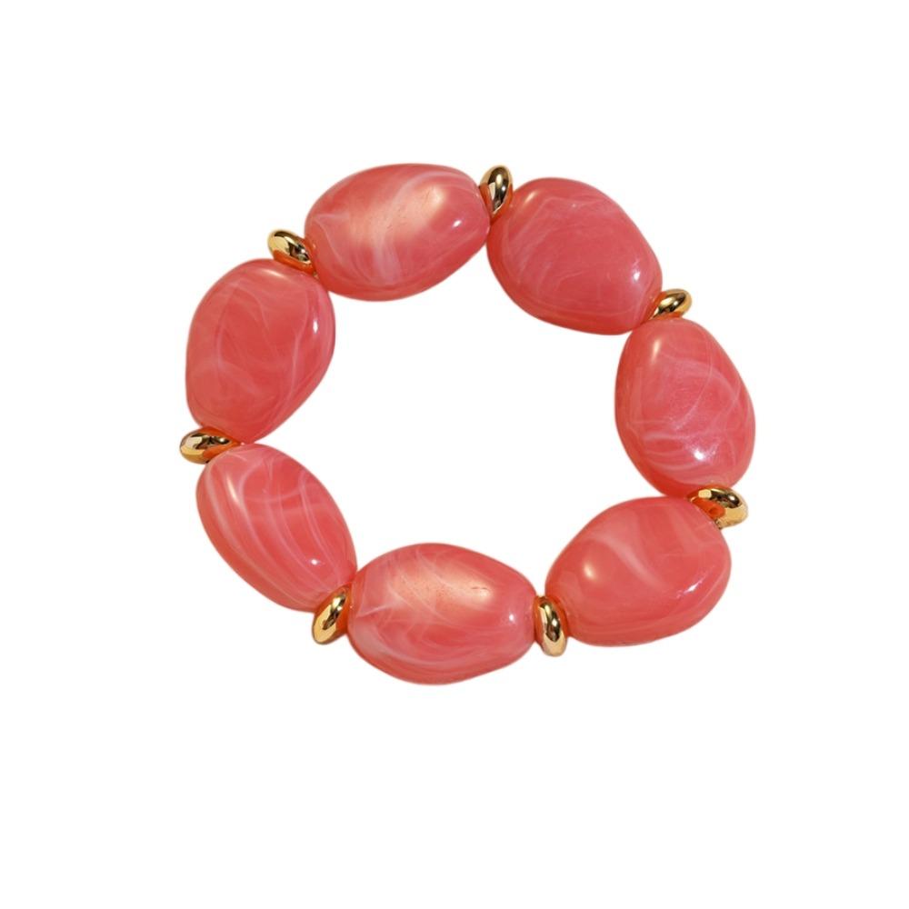 Oval Irregular Wide Bracelet Bohemian Retro Hand Ring Simple Acrylic Bangle  Girls