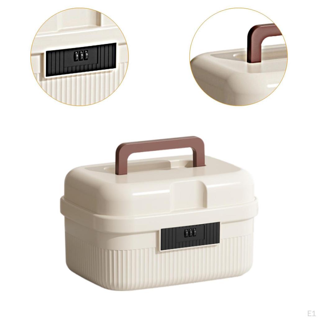 Lockable Storage Box Locking Security Password Organizer for Household Storing Documents