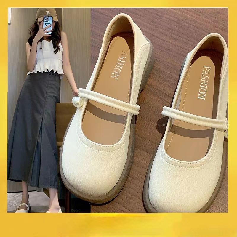 Summer Shallow Mouth Soft Sole Mary Jane Shoes Super Soft 2025 New Fashion Korean Version One-pedal Lazy Shoes Women's Flat Bottom Tide