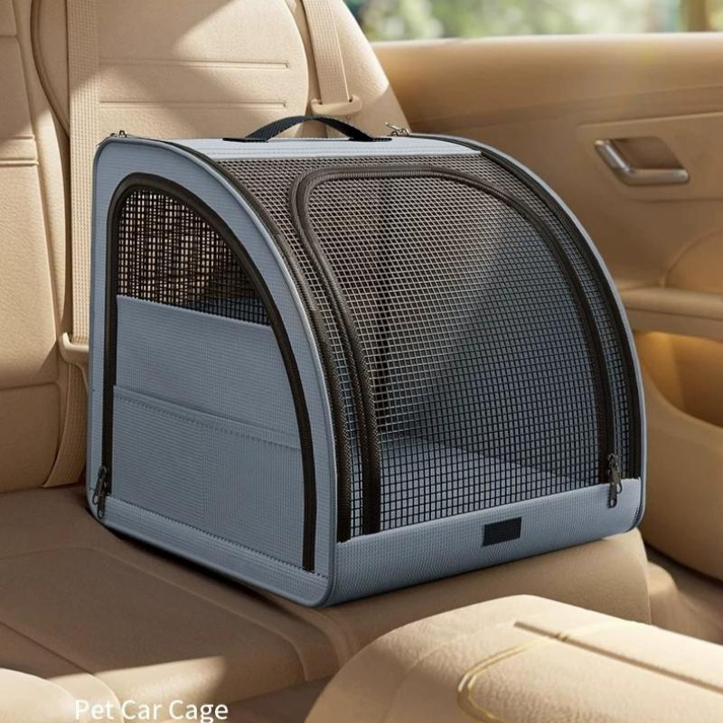 Tragbare Hundebox für Haustiere im Auto, faltbar, kratzfest, atmungsaktiv, Katzentasche für den Außenbereich, Haustier-Katzen-Rucksackträger