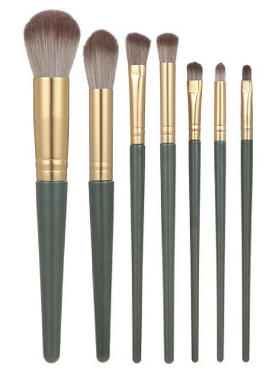 14-Piece Green Makeup Brush Set with Soft Bristles – Includes Powder, Foundation, and Blush Brushes.