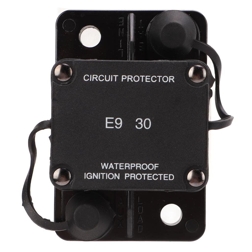 Automatic Reset Circuit Breaker 32V 30A 1 4in Stud IP67 Protection Fireproof for Trucks Buses RVs Battery