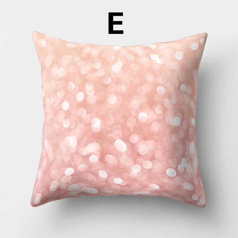 Buy Pink Rose Gold Pillow Case Glitter Geometric Cushions Cover Sofa