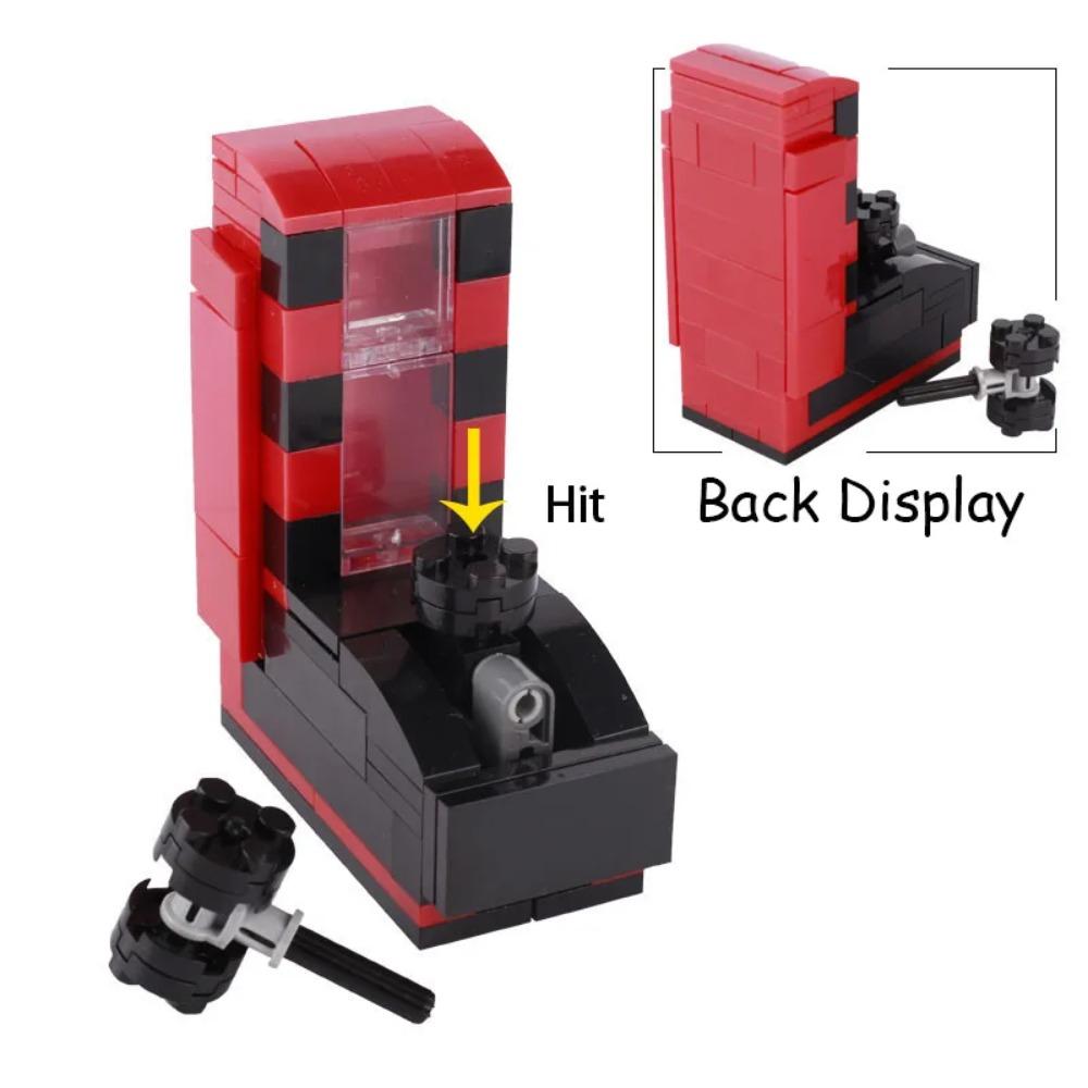 City Food Street View Vendor Hot Dog Roadside Stand Building Blocks Ice Cream Newsstand Flower Shop Trash Can Toilet Bricks Toys