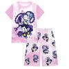 19775 Kinder Mädchen Lily Lovebraids Bobi Druck Kurzarm T-Shirt Shorts Pyjama Nachtwäsche Sets