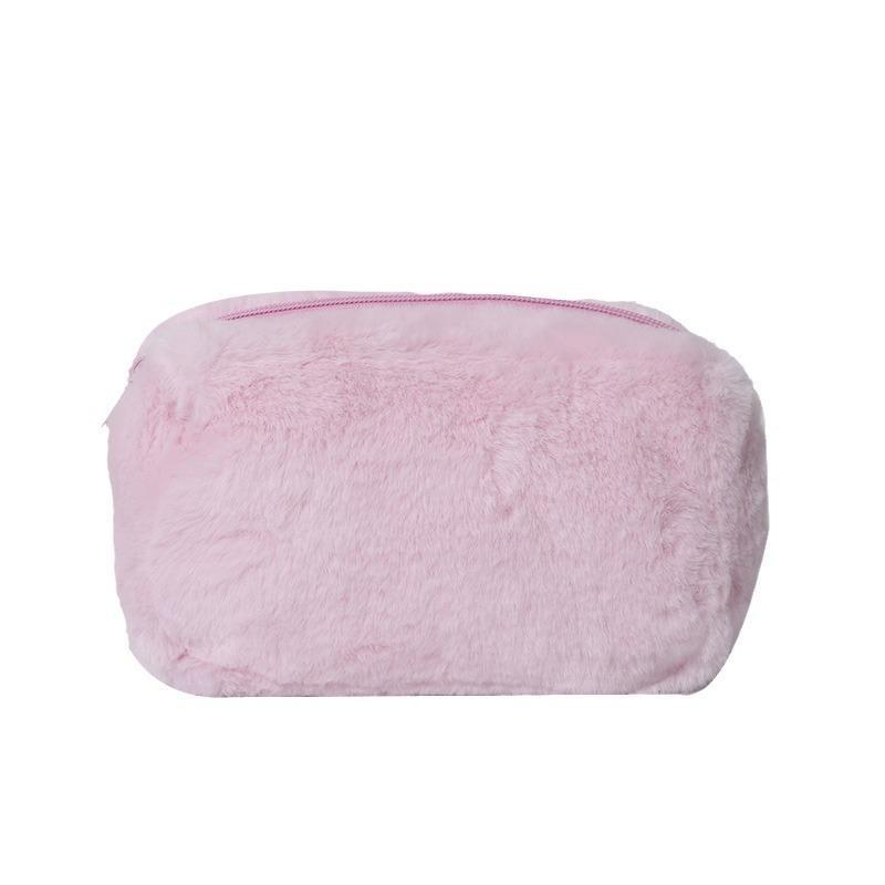 Ins Macaron Plyšová kosmetická taštička Pencil Bag Girl Candy Color Kabelka Banquet Party Lady Kosmetická taštička Organizér na make-up 2024
