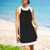 Two Piece Set for Women Summer Boho Color Block Outfits Sleeveless Crewneck Side Slit Mini Dress Casual Lounge Short Sets