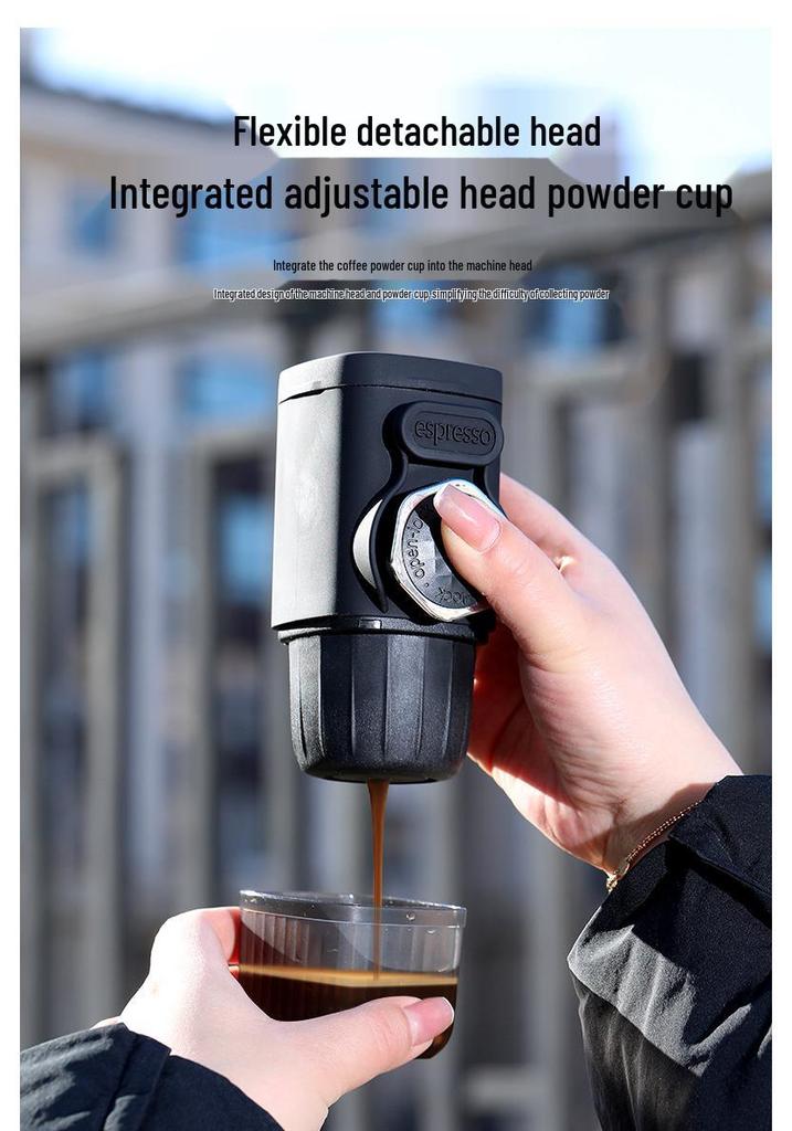 Compact Portable Dual-Use Italian Coffee Maker for Travel & Home