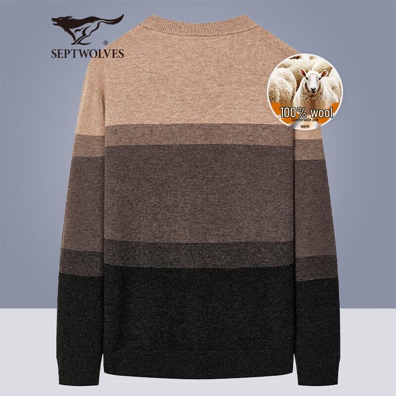 

Seven Wolves Men s 100% Wool Round Neck Pullover Sweater XL