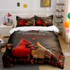 Cardinal Print Bedding Set with Quote Bedding Set (1 Duvet Cover, 2 Pillowcases, Duvet Not Included)