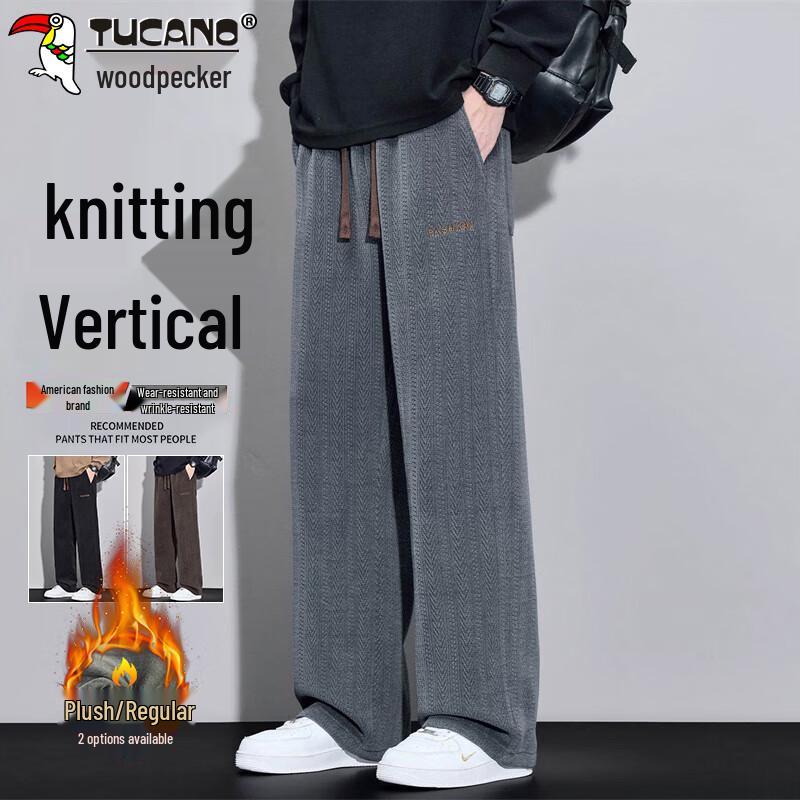 

TUCANO Men s Chenille Thickened Straight-Leg Casual Pants XL