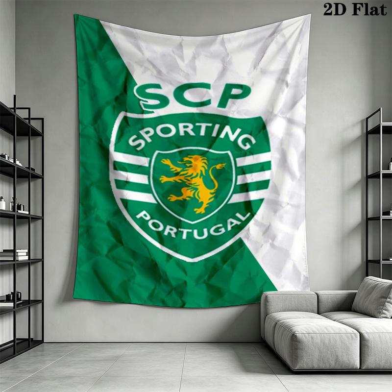 Sporting CP Wall Tapestry Aesthetic Wall Hanging Printed Fabric Blanket Decorative Tapestries for Bedroom Living Room Home Decor
