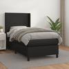 3132363 vidaXL Divan Bed with Mattress Black 100x200 Cm Faux Leather