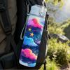 1PC Cloud Star Dream Galaxy Pattern 750ml Color Plastic Sports Water Bottle Leakproof Flip Straw Lid Suitable for Sports Office Home Use