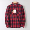 Soft Texture Foreign Trade Export Unisex Shirts, Spring and Autumn Vintage Loose Versatile Plaid Long-Sleeve Shirts