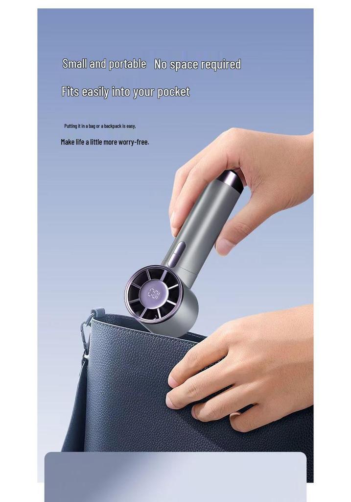 High-Speed Portable Handheld Mini Fan with USB Charging for Powerful Outdoor Use