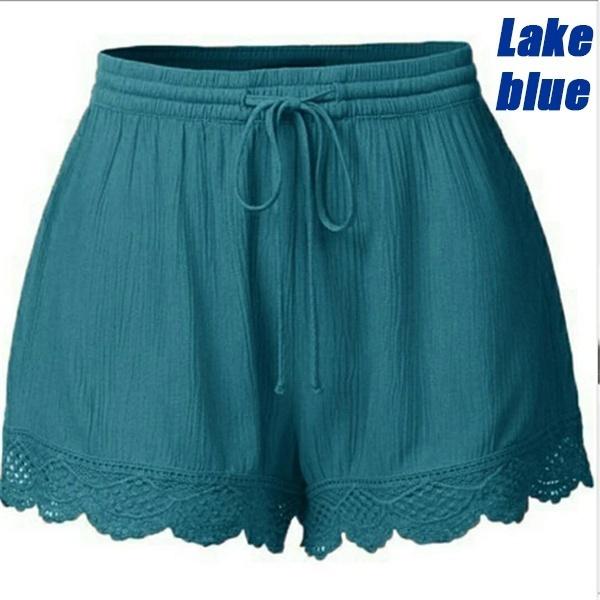 New Summer  Women's Fashion Loose Shorts Lace Drawstring Casual Shorts(S-5XL)