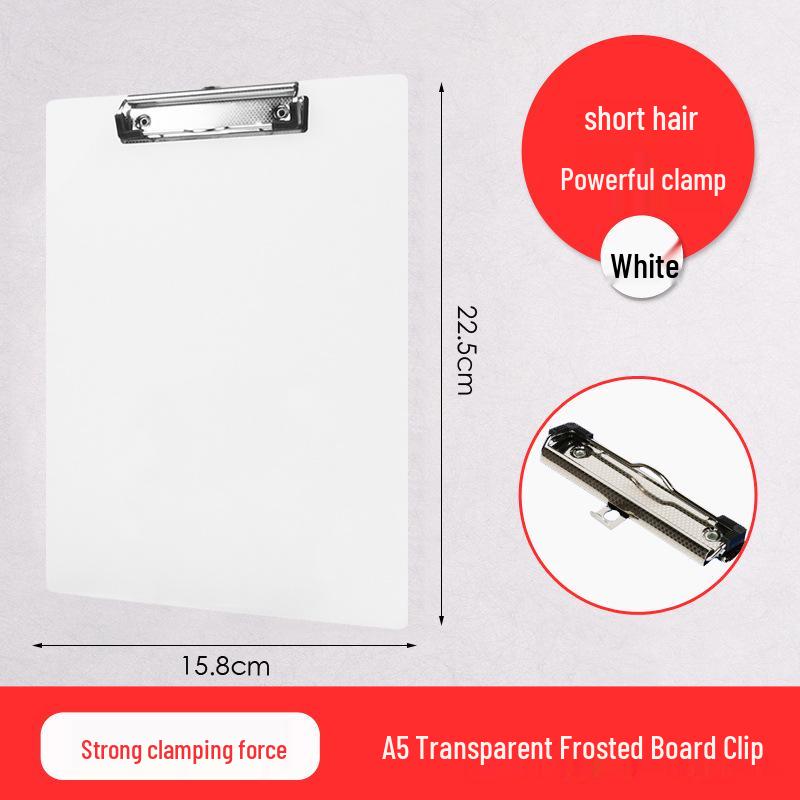 Transparent A4 Writing Board & Clip - Office & Lecture Notes Organizer