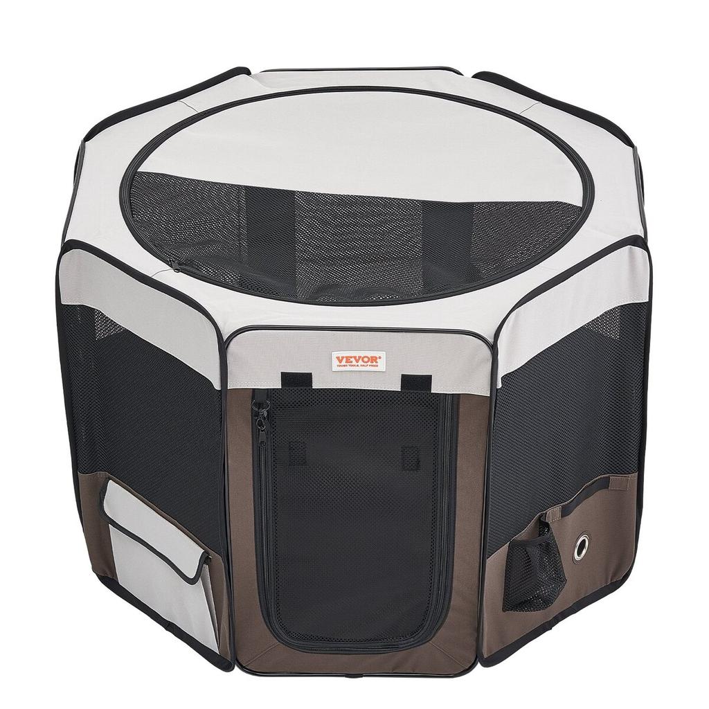 Foldable Pet Playpen, 36 inch Portable Dog Playpen, Crate Kennel for Puppy, Dog, Cat, Premium Waterproof 600D Oxford Cloth, Removable Zipper, for
