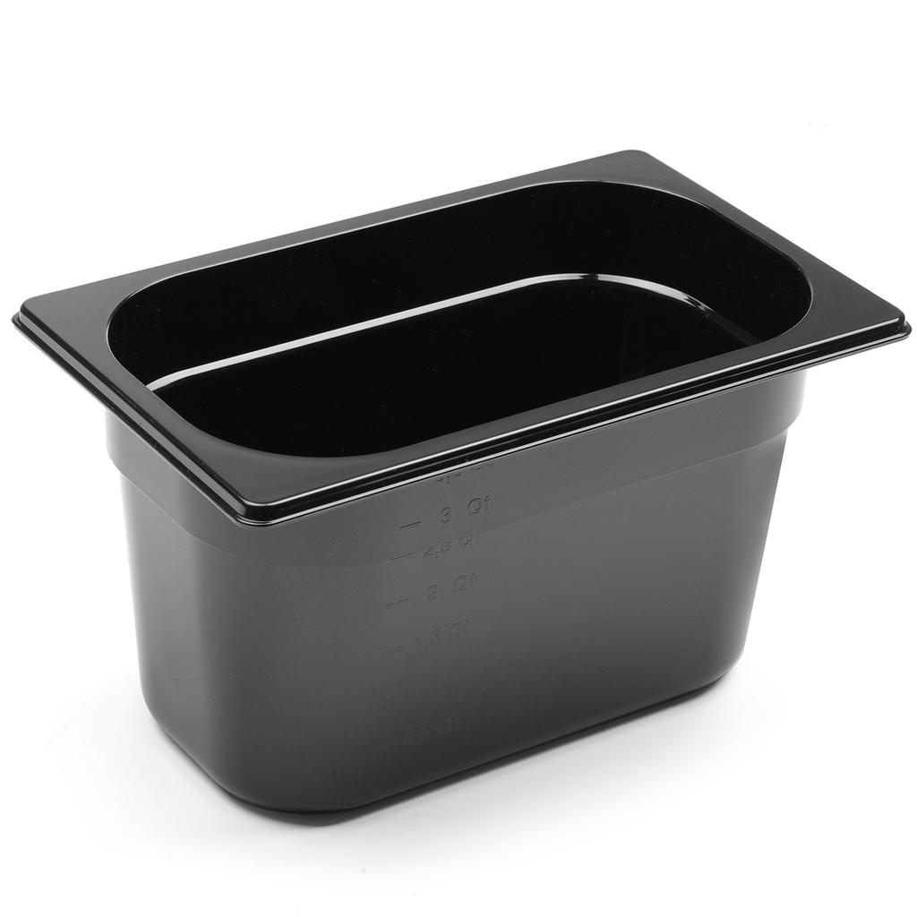 Gastronorm container GN 14 made of black polycarbonate 265x162x150mm 4L Hendi 862612