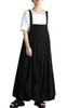 Plus Size Long Balloon Jumper Dress with Sizes Black [Gold Japan] Women's Pockets, Stretch, Spring, Summer, Autumn, Winter, Nw-26015, LL-3L,