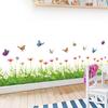 Daisy Flower Skirting Board Wall Sticker Self-Adhesive Removable PVC Decal for Bedroom Living Room Hallway Corner Home Decor