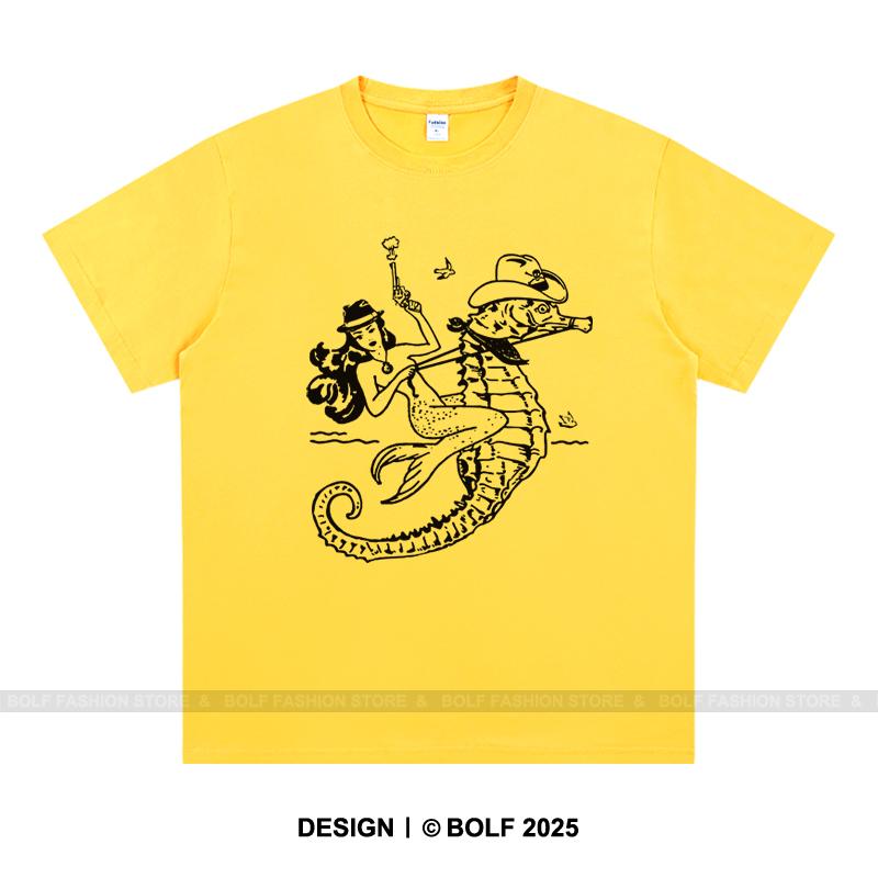 Printed 100% Cotton Women's Oversized T-Shirt Loose Fit Graphic Tees Tops for Daily Wear