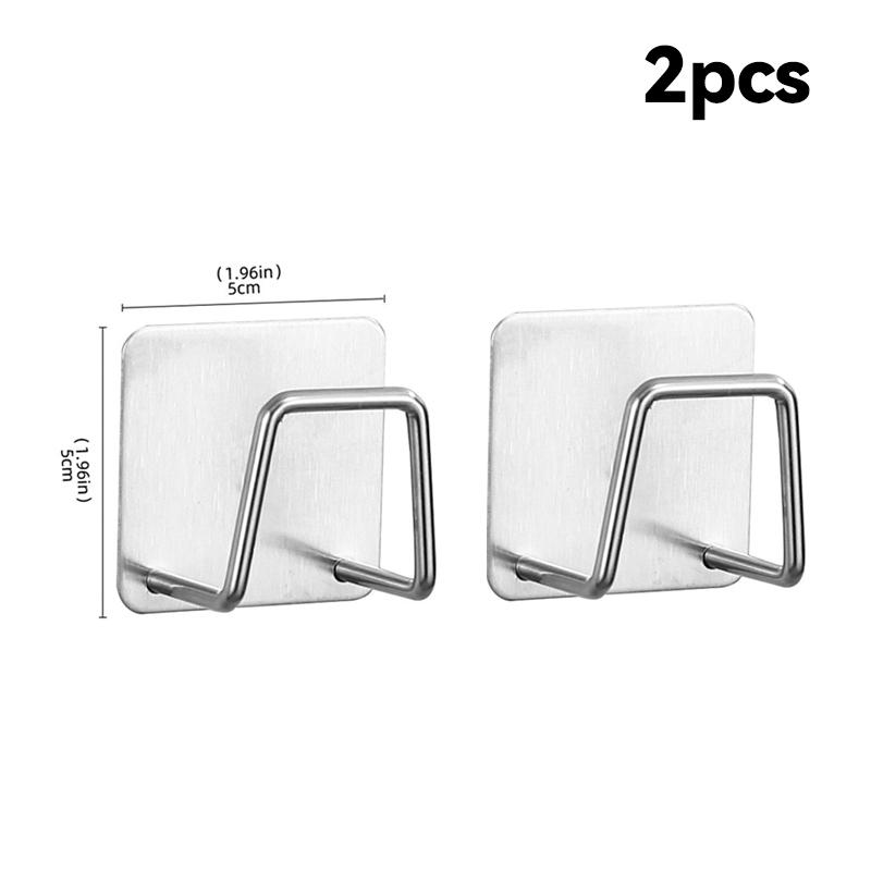 Stainless Steel Kitchen Sink Sponge Holder Self Adhesive Drain Rack Storage Organizer Wall Mounted Kitchen Gadget