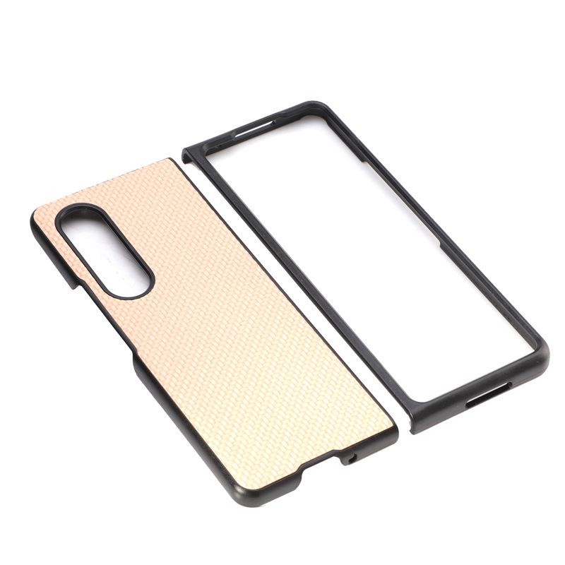 

Fiber Texture Protective Case for Samsung Fold3 Foldable Phone Samsung Fold3 хакі/абрикосовий