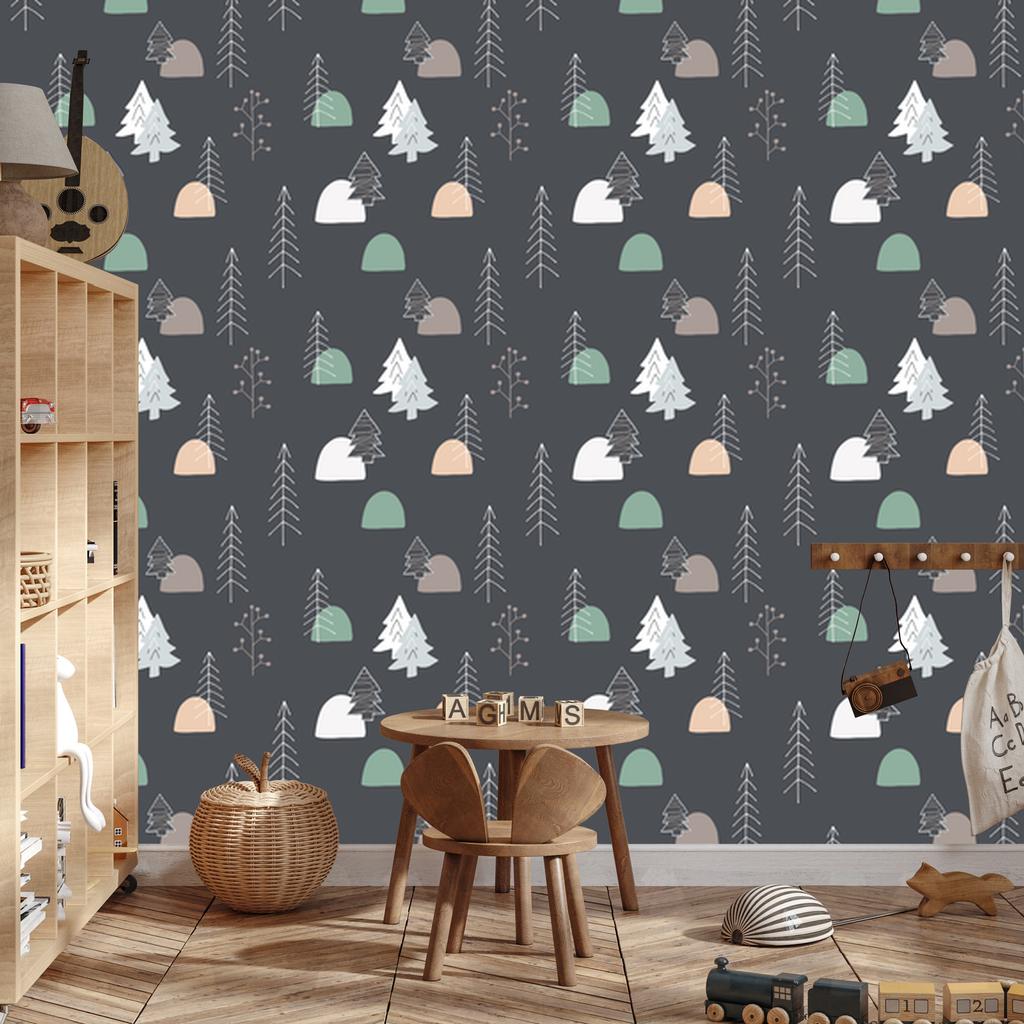 Scandinavian Trees Wallpaper for Living Room and Bedroom 50x1000