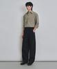 COSTUME O’CLOCK Cotton Washed Curved Pants Black Coospt251Black