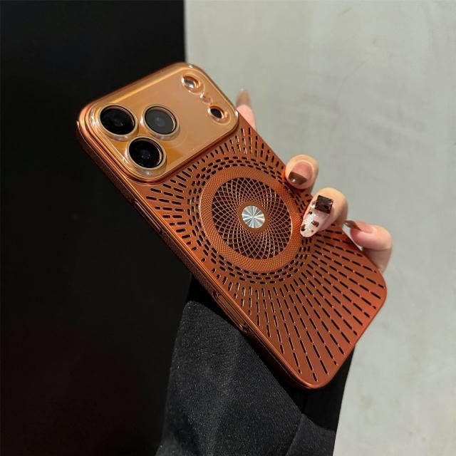 For For Iphone Air 17 Pro Max   Magnetic Heat Dissipation PC Phone Cover On 16 15 14 13 Pro Max Lens Shockproof Case