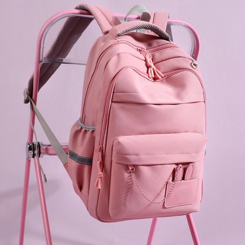 Korean Styles Backpack Lovely Rabbits Print Backpack Student School Backpack Large Capacity Backpack Girls School Bag
