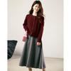 Xinfei Yu Women's Round Neck Cable Knit Cardigan