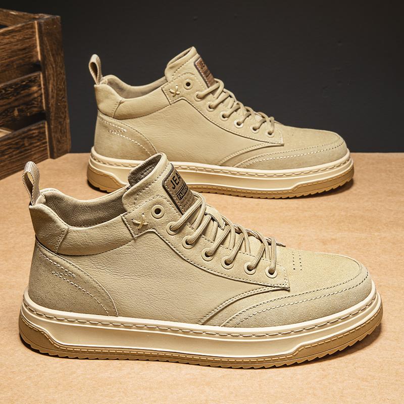 Fashion Men's Shoes Luxury Brand Lace-up Casual Shoes New High Top Flat Men Sneakers Comfy Outdoor Walking Sport Shoes Mocassins