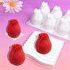 Flexible Rose Buds Silicone Molds 8 Cavity For Bakery Kitchen Use Mousse Cakes Chocolate Dessert Making Mould