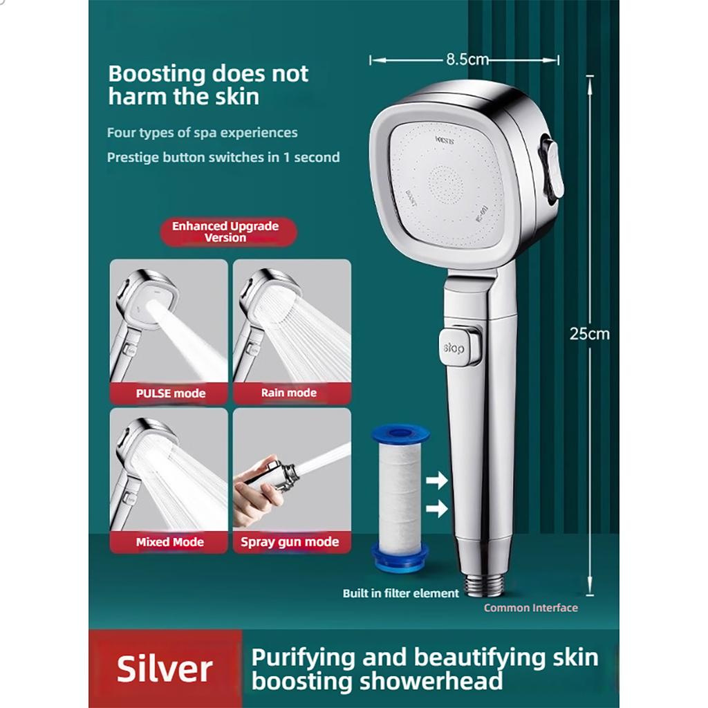 High Pressure Shower Head Water Shower Head Shower Shower Adjustable One Button Water Massage Spray Bathroom Accessories