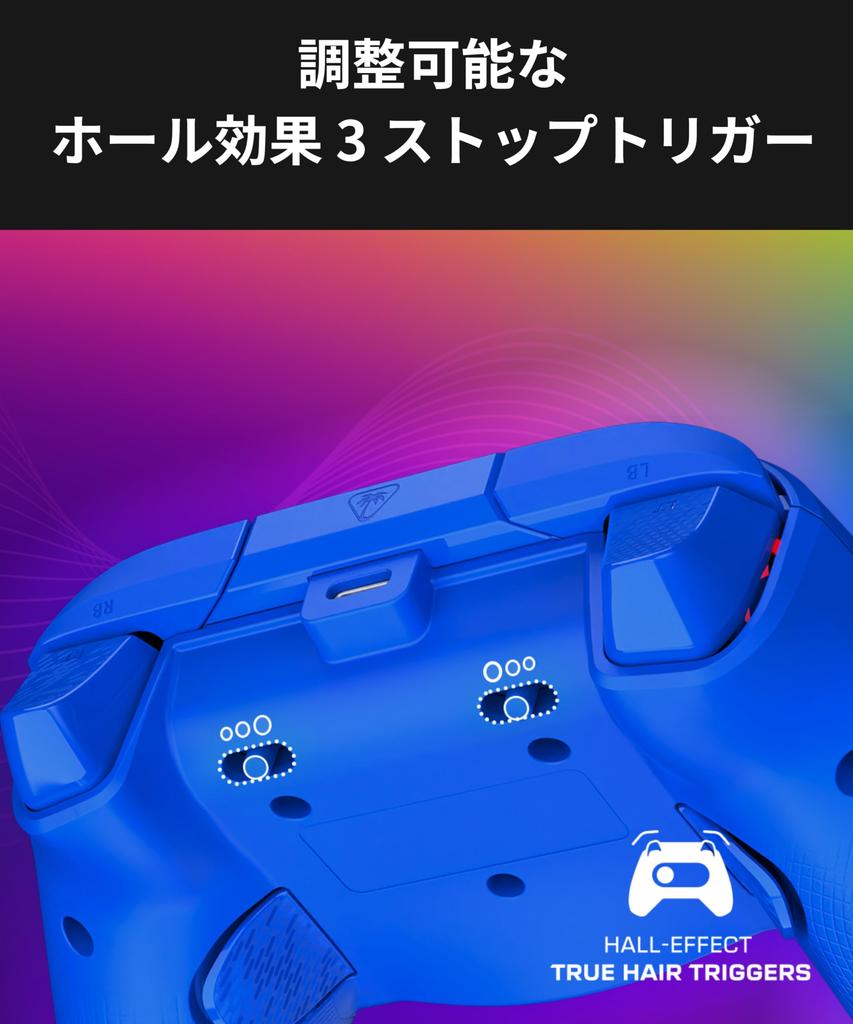 TURTLE BEACH Afterglow Wave Blue Wired USB Officially Xbox Compatible with PC and Trigger Mappable Rear RGB Chat Ergonomic Design Warranty Controller,