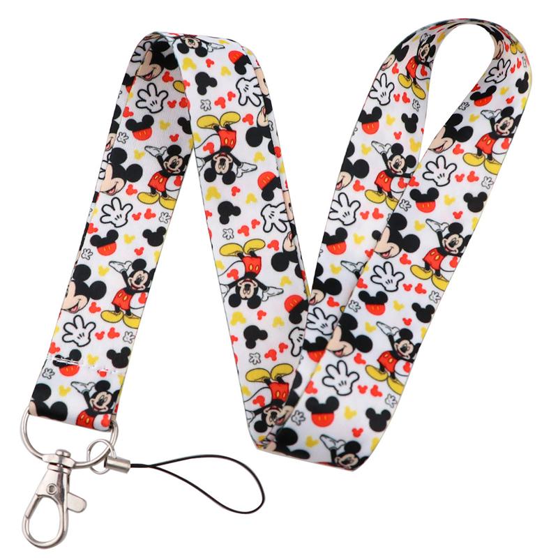 Anime Minnie Mickey Mouse Krkový popruh Šnúrka na kľúče Šnúrka Držiak na ID kartu Šperkové dekorácie Kľúčenka na doplnky Darčeky