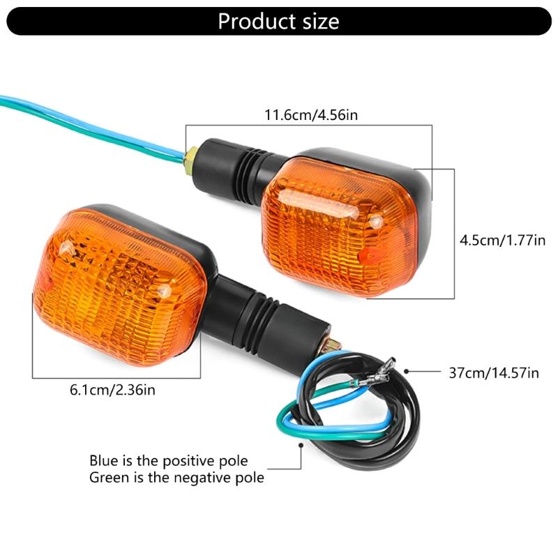 1 Pair Front/Rear Turn Signal Indicator Light Motorcycle LED Blinker Lamp for QS110-2 Turn Signal Indicator Waterproof